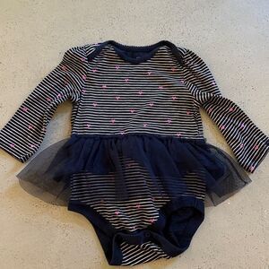 Gap Striped Baby Onesie with Tulle Skirt 18-24M